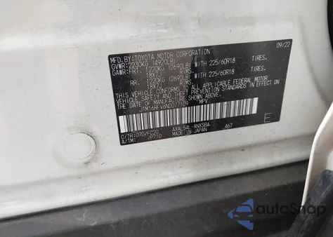 2022 Toyota Rav4 Hybrid Se из США, поврежденный, VIN JTM16RFV6ND077109